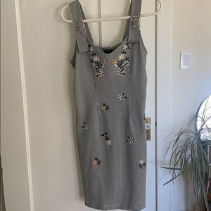 Jumper style mini topshop embroidered dress